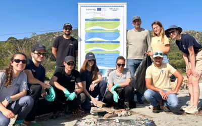 St-Florent : une opération de nettoyage de la plage de la Roya pour le projet GrrinPort2.
